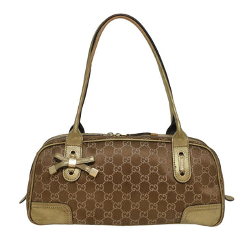 GUCCI GG Canvas Shoulder Bag Gold Tone 161720 ep1828
