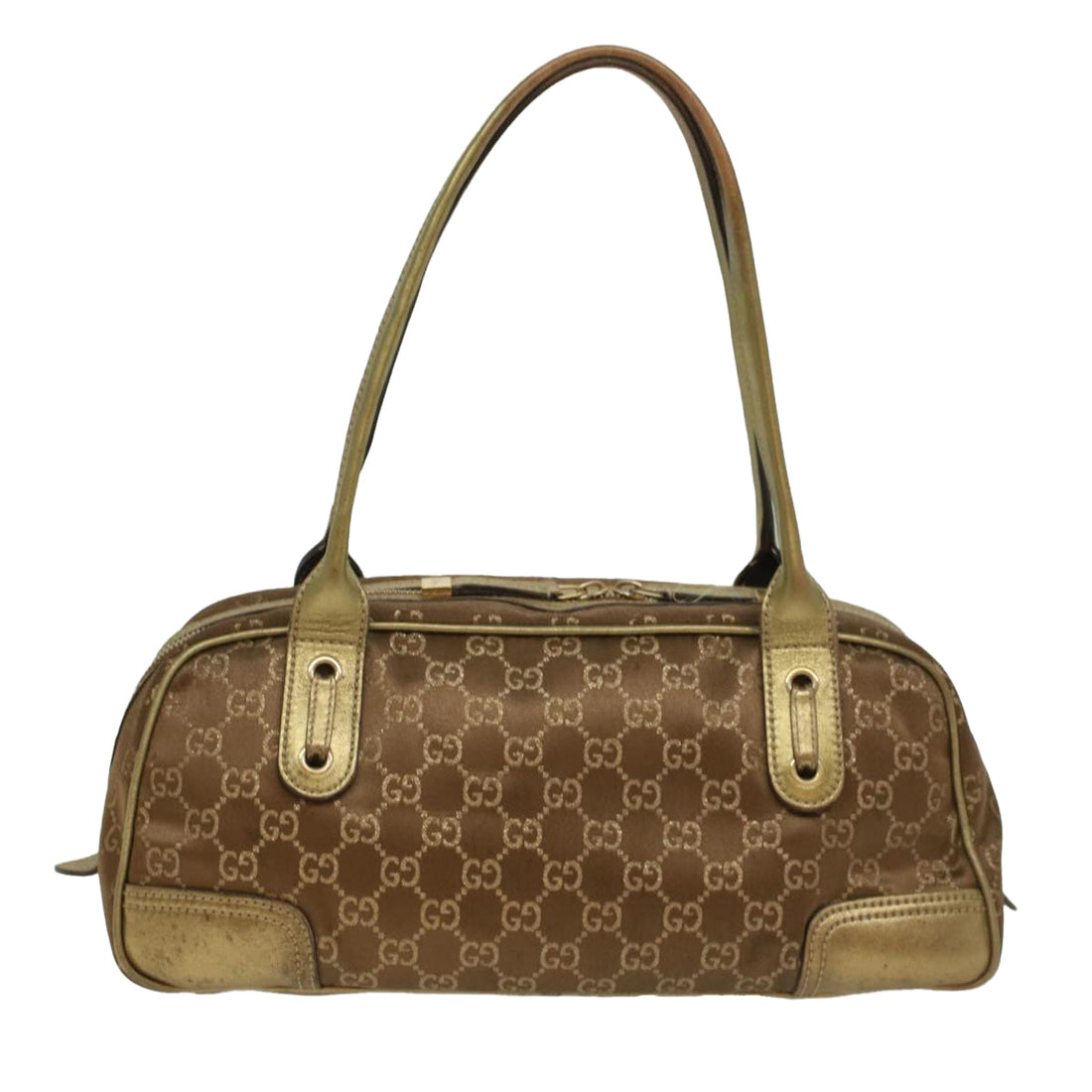 GUCCI GG Canvas Shoulder Bag Gold Tone 161720 ep1828