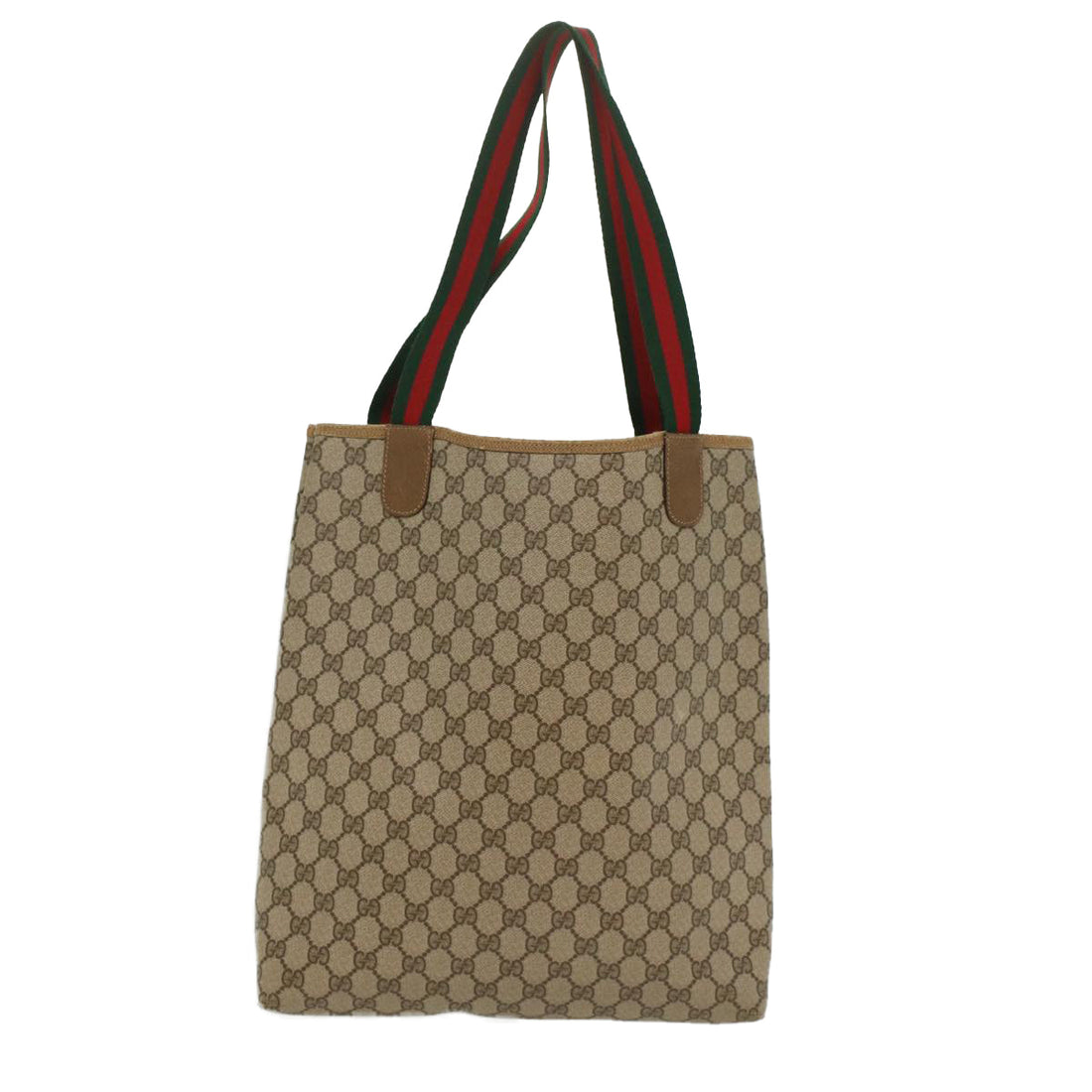 GUCCI GG Canvas Web Sherry Line Tote Bag Beige Green Red 39 02 003 ep1854