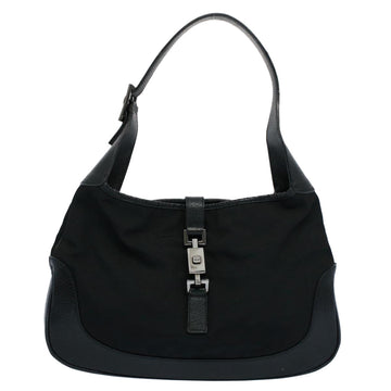 GUCCI Jackie Shoulder Bag Nylon Leather Black 001 3306 3444 ep1862