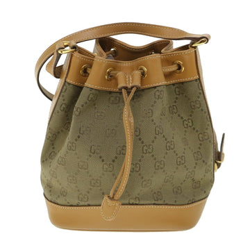 GUCCI GG Canvas Shoulder Bag Khaki Brown ep1871