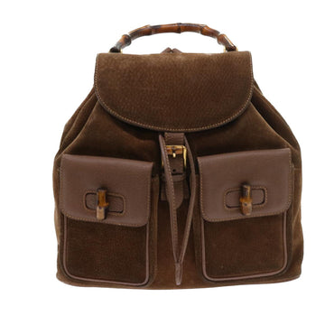GUCCI Bamboo Backpack Suede Brown 003 1998 0016 ep1912