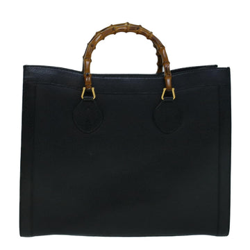 GUCCI Bamboo Hand Bag Leather Black 002 1186 0259 ep1914