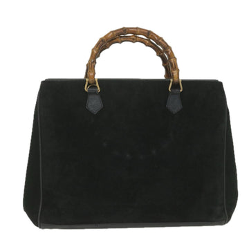 GUCCI Bamboo Hand Bag Suede Black 002 423 0022 ep1933