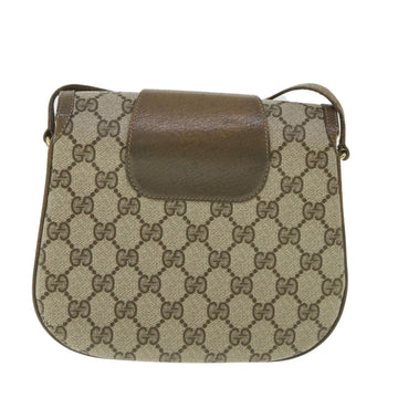 GUCCI GG Supreme Shoulder Bag PVC Leather Beige ep1940