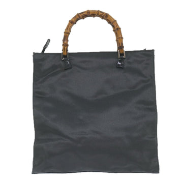 GUCCI Bamboo Hand Bag Canvas Gray 001 1095 1878 ep2101