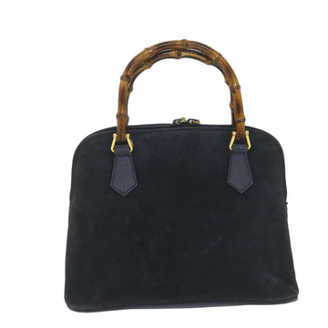 GUCCI Bamboo Hand Bag Suede 2way Navy 000 2058 0290 0 ep2263