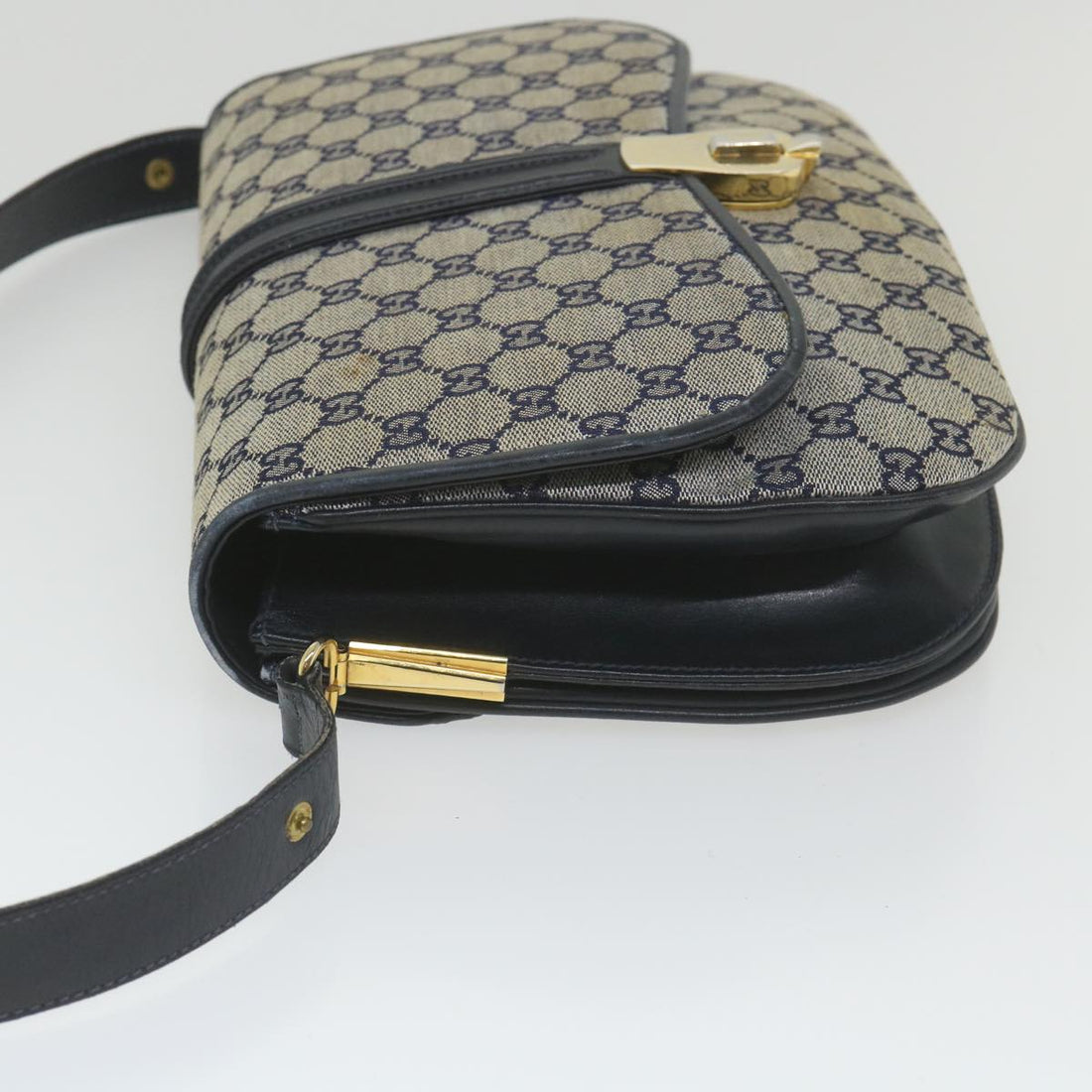 GUCCI GG Canvas Shoulder Bag Navy ep2274