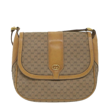GUCCI Micro GG Supreme Shoulder Bag PVC Leather Beige ep2305