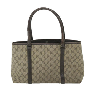 GUCCI GG Supreme Tote Bag PVC Leather Beige 114595 ep2322