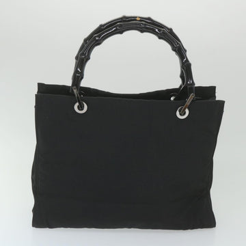 GUCCI Bamboo Hand Bag Canvas Black 002 1016 002855 ep2401