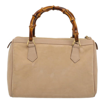 GUCCI Bamboo Hand Bag Suede Beige 000 3444 0294 ep2406