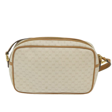 GUCCI Micro GG Supreme Shoulder Bag PVC Leather White ep2442
