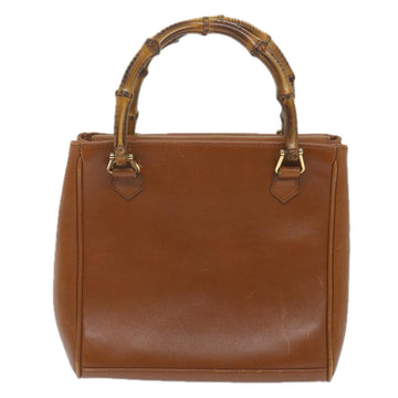 GUCCI Bamboo Hand Bag Leather 2way Brown 000 122 0316 ep2453