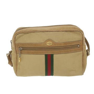 GUCCI Web Sherry Line Shoulder Bag Canvas Beige Red Green 010 378 ep2457