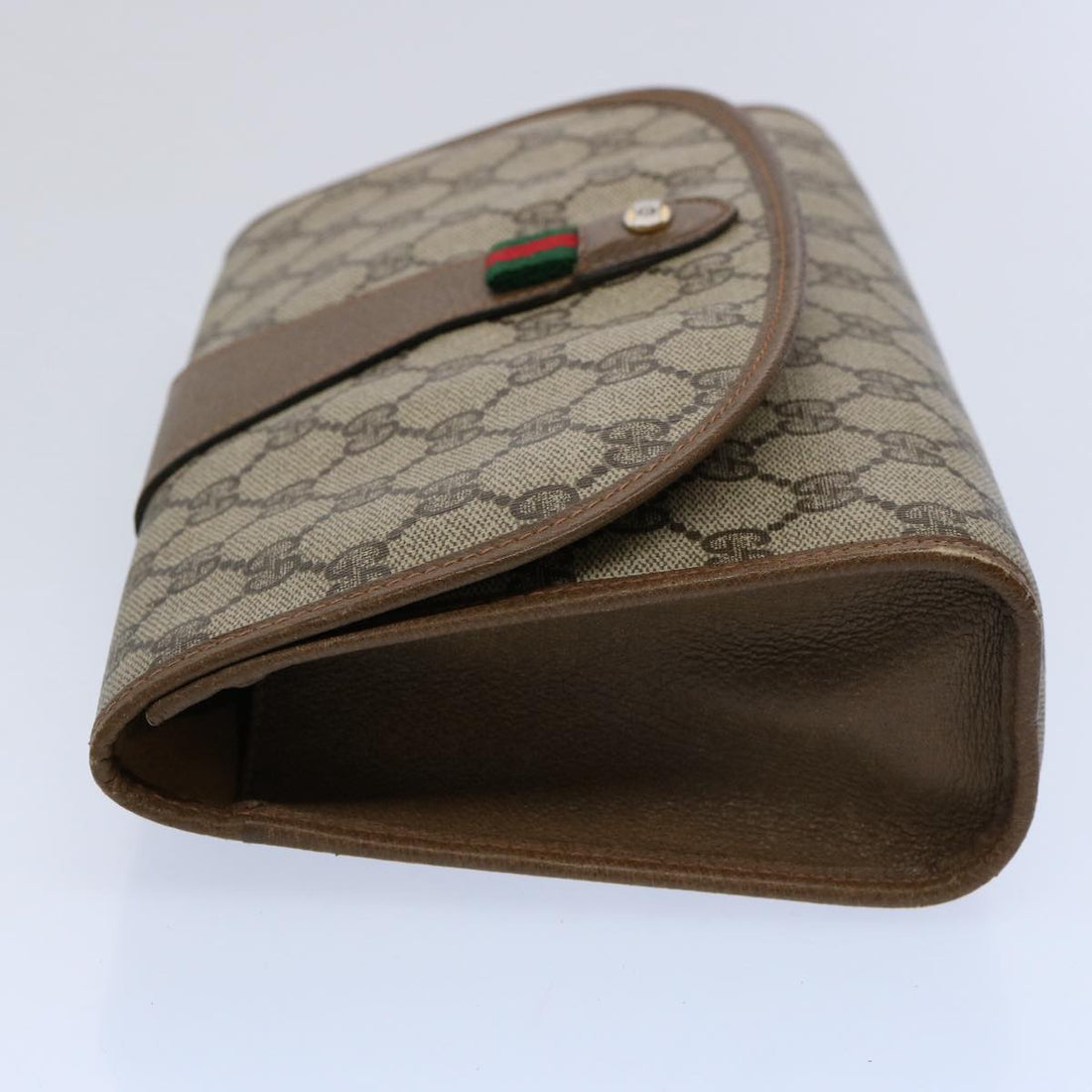 GUCCI GG Supreme Web Sherry Line Clutch Bag Red Beige 89 01 030 ep2520