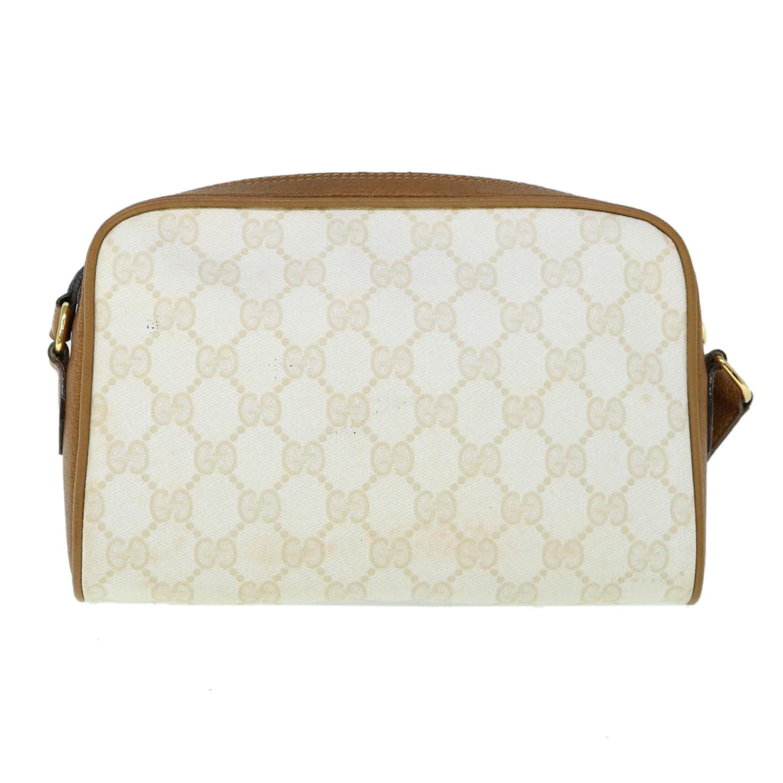 GUCCI GG Supreme Shoulder Bag PVC Leather White 116 02 089 ep2521