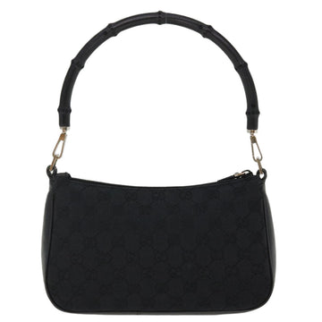 GUCCI GG Canvas Bamboo Hand Bag Black 001.3870 001274 ep811