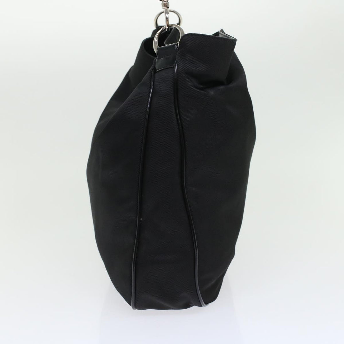 GUCCI Bamboo Shoulder Bag Nylon Black 001•1998•1577 ep826
