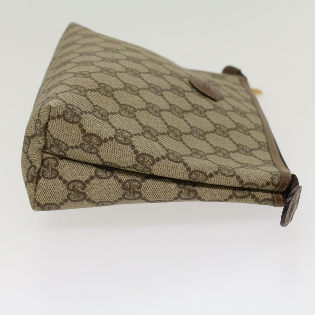 GUCCI GG Canvas Clutch Bag PVC Leather Beige 014•115•6088 4021 ep901