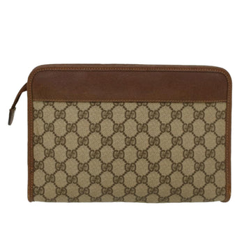 GUCCI GG Canvas Clutch Bag PVC Leather Beige 014•122•6063 ep903