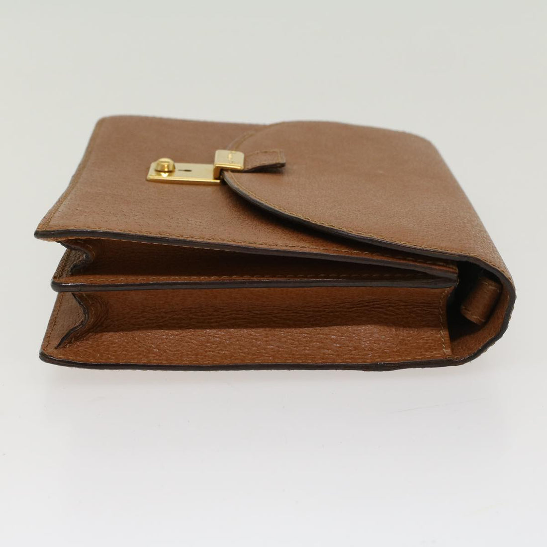 GUCCI Clutch Bag Leather Brown ep904