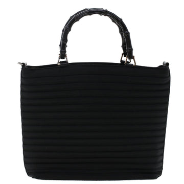 GUCCI Bamboo Shoulder Bag Nylon Black 000•1705•0588 ep982