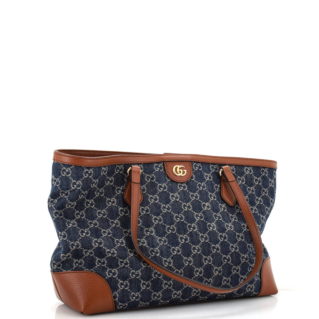 Ophidia Shopping Tote GG Denim Medium