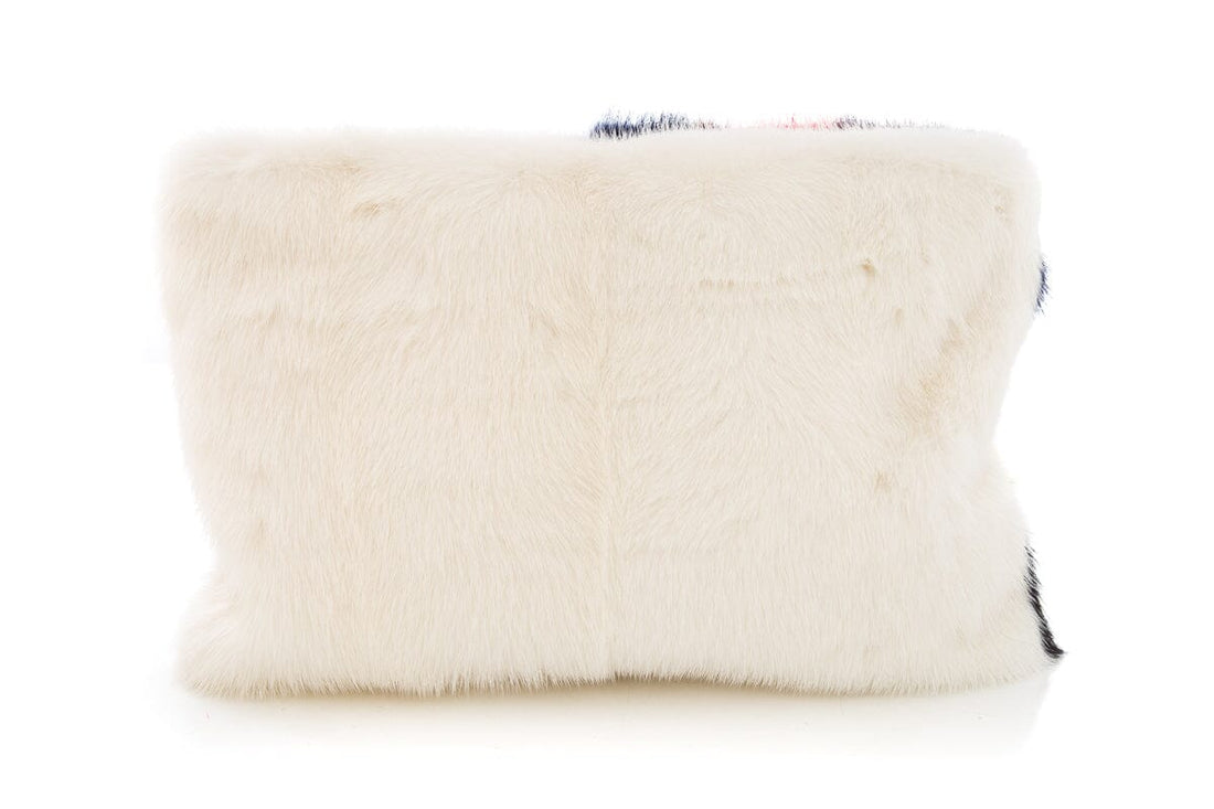 Prada Multicolor Mink Face Print Clutch
