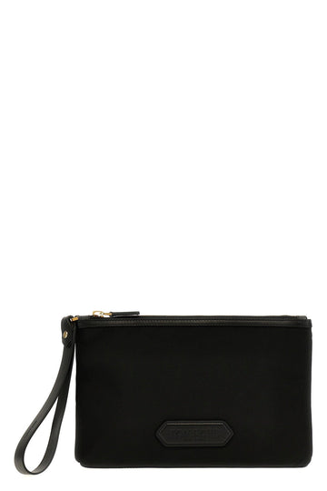 Tom Ford Men Logo Nylon Clutch