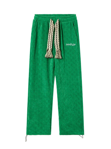 Makersluxe High Waisted Straight Cotton Sweatpants -1284