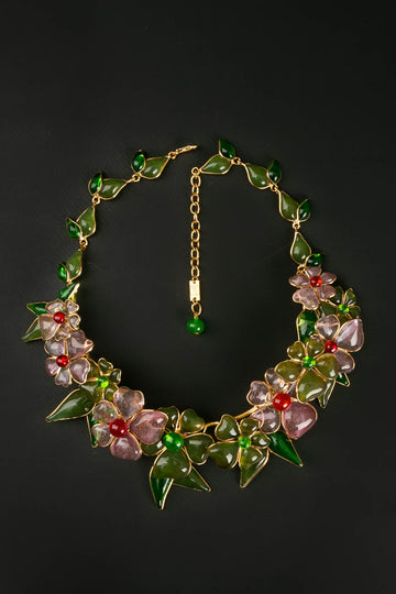 Collier en pâte de verre Augustine