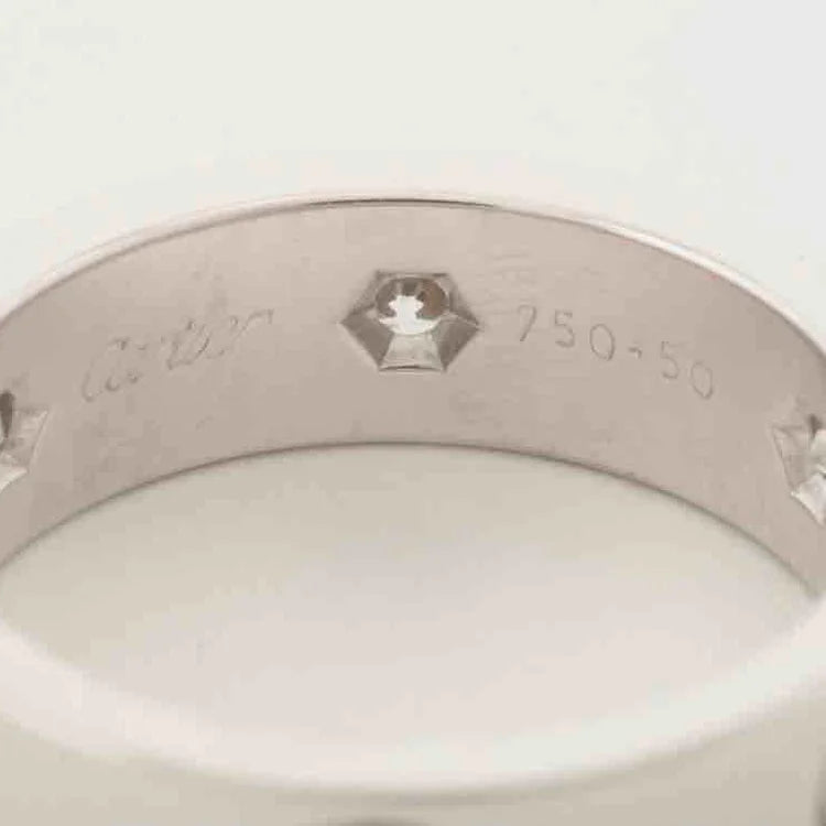 Cartier K18WG Full Diamond Love Ring #50 US5.25