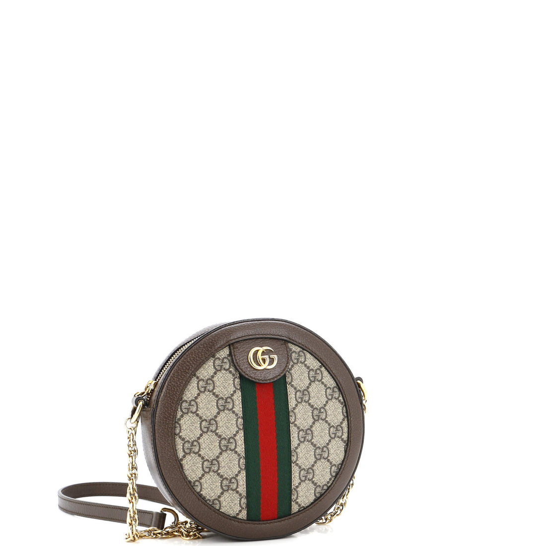 Ophidia Round Shoulder Bag GG Coated Canvas Mini