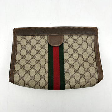 GUCCI Web Sherry Line GG Canvas Clutch gu5910cc