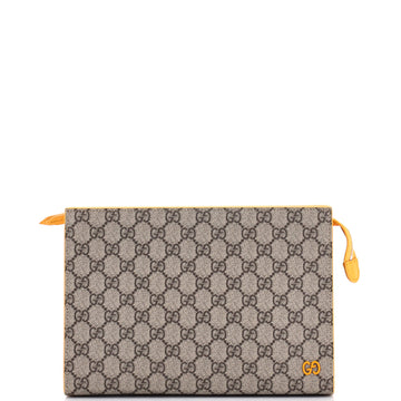 GG Wristlet Zip Pouch GG Coated Canvas Medium
