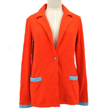 Chanel 2002 High-Summer logo-embossed towelling-finish blazer #38