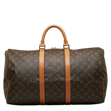 Louis Vuitton Monogram Keiphorus 50 Boston Bag Shoulder Bag 2WAY M41426 Brown PVC Leather  Louis Vuitton