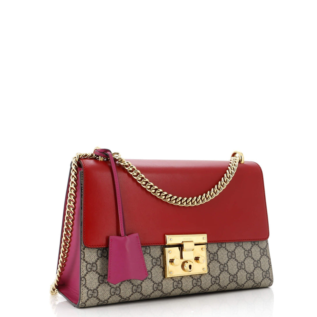 Padlock Shoulder Bag GG Coated Canvas and Leather Medium
