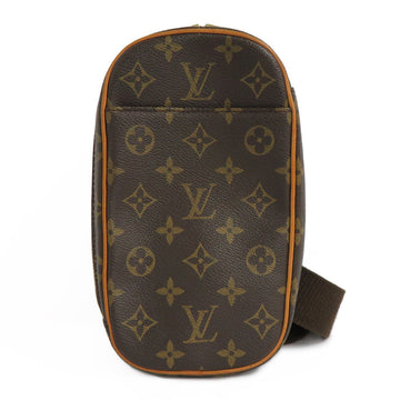 Louis Vuitton M51870 Monogram Body Bag Waistern Shoulder Brown Leather