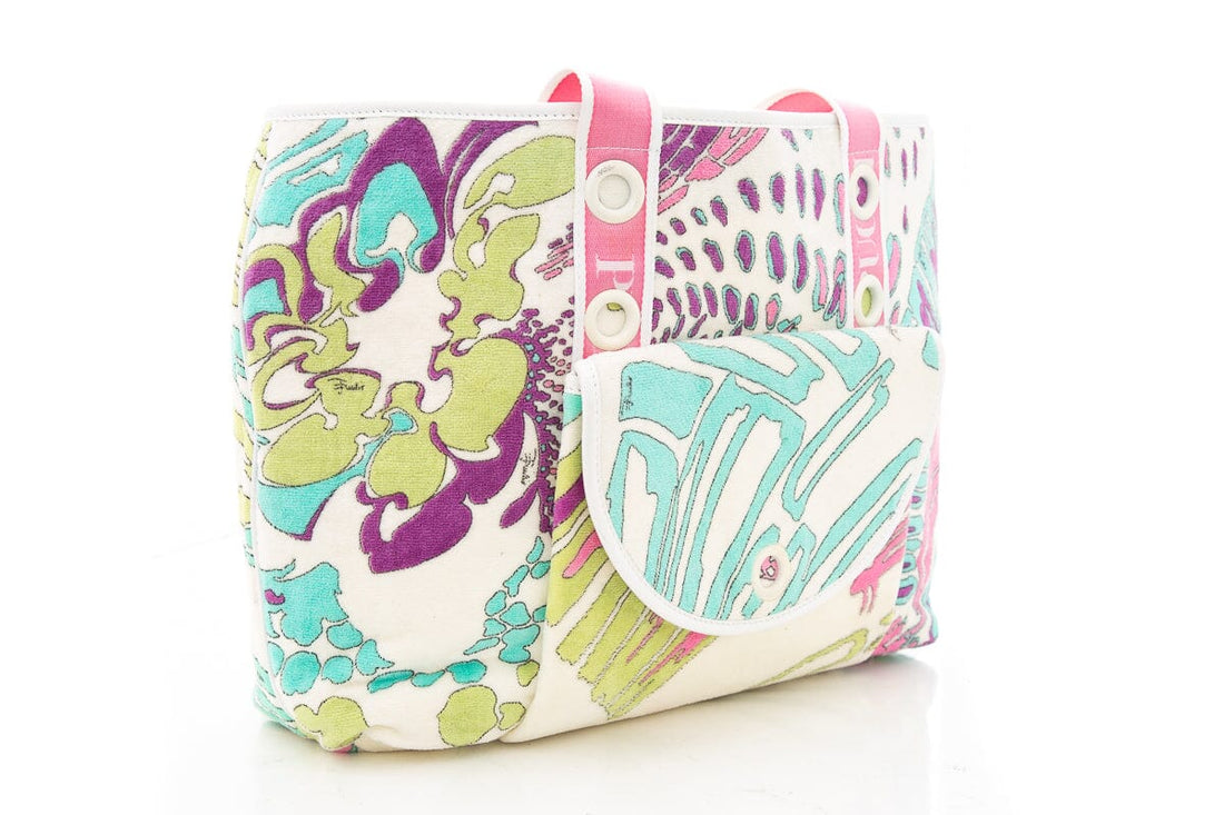 Emilio Pucci Multicolor Terry Cloth Tote