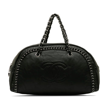 CHANEL Chanel Luxury Line Shoulder Bag Leather Black Ladies Paris