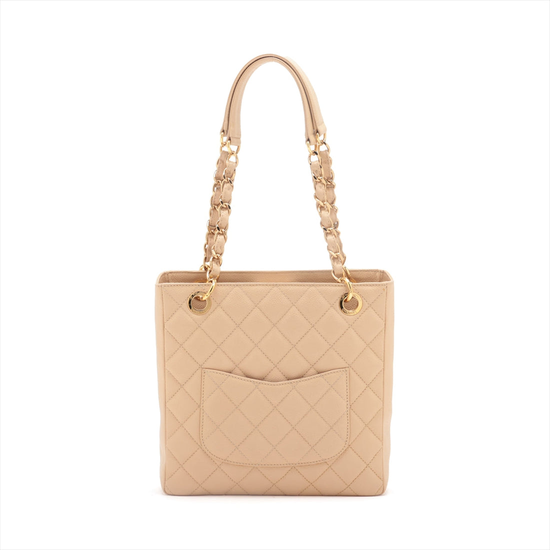 Chanel PST Caviar S Chantrotot Bag Beige G  14th A50994