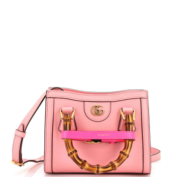 Diana NM Bamboo Handle Tote Leather Mini