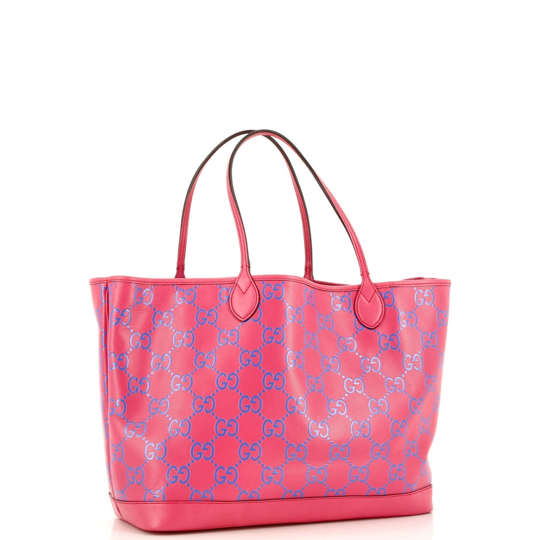 Open Tote GG Embossed Perforated Leather Large