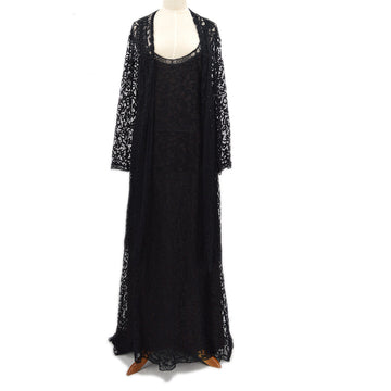 Chanel 1998 Fall logo-lettering lace cardigan #38