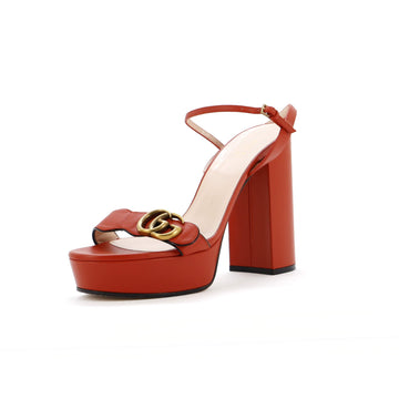 Women's GG Marmont Block Heel Sandals Leather