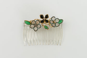 Peigne bijou en pâte de verre