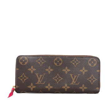 Louis Vuitton Monogram M60742 Long Wallet  Fushai Pink Brown Lady Fushai