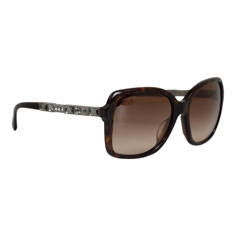 CHANEL Sunscreen Glasses Plastic Brown Ladies Market